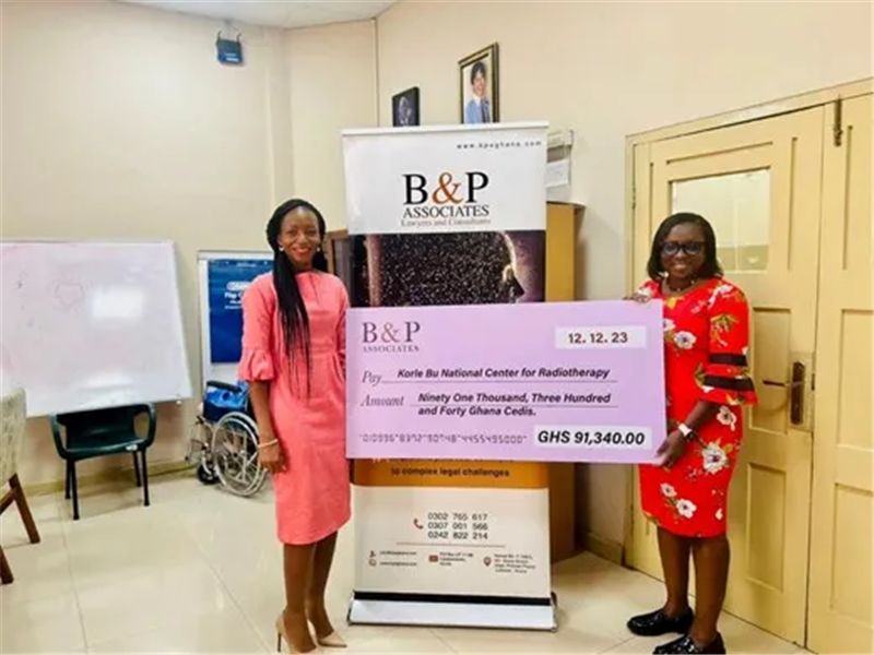 B&P Associates support fight against breast cancer at Korle-Bu Teaching Hospital 

